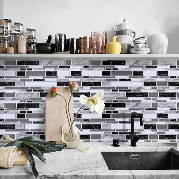 Peel & Stick Kitchen Wallpaper Backsplash Wall Paper for Kitchen 11.8inch x 78in - Picture 3 of 9